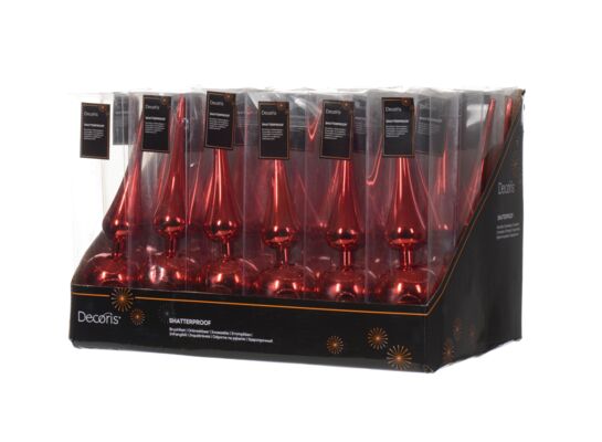 Czubek choinkowy plastikowy 6 x 23 cm czerwony