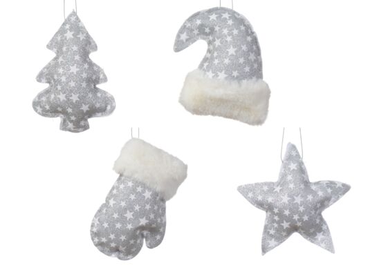 Zawieszka poliestrowa mix srebrna