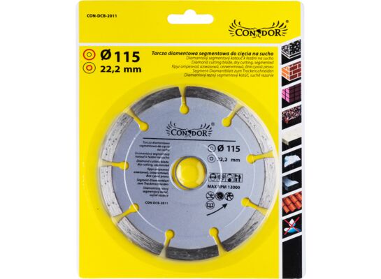 Tarcza diamentowa do cięcia na sucho segmentowa 115 mm Condor