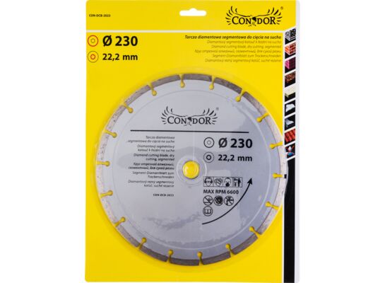 Tarcza diamentowa do cięcia na sucho segmentowa 230 mm Condor