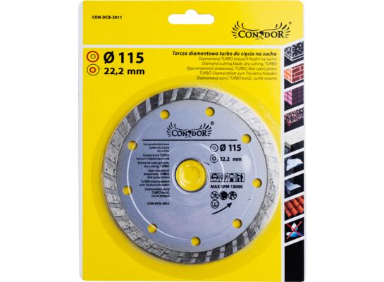 Tarcza diamentowa do cięcia na sucho TURBO 115 mm Condor