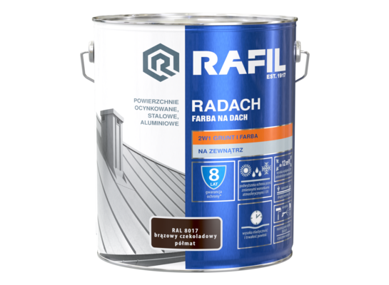 Farba na dach Radach brązowy czekoladowy 10 l