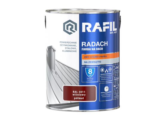 Farba na dach Radach wiśniowy 5 l