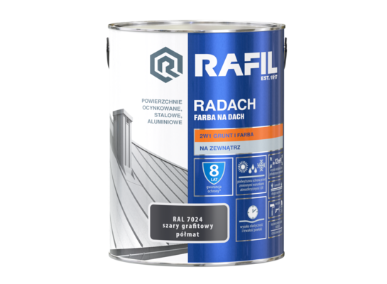 Farba na dach Radach szary grafit 5 l