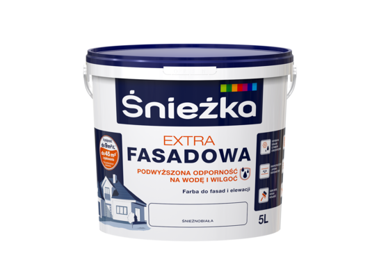 Farba fasadowa Extra śnieżnobiały 5 l Śnieżka