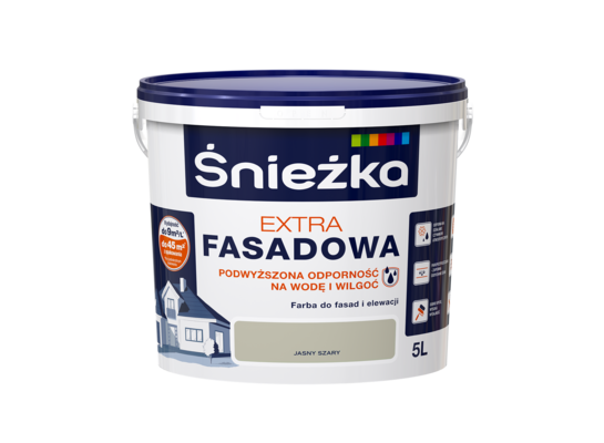 Farba fasadowa Extra jasny szary 5 l Śnieżka