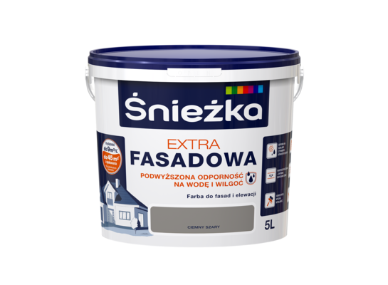 Farba fasadowa Extra ciemny szary 5 l Śnieżka