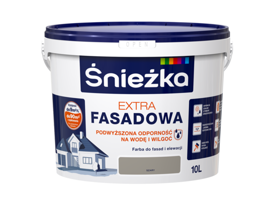 Farba fasadowa Extra szary 10 l Śnieżka