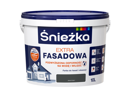 Farba fasadowa Extra grafitowy 10 l Śnieżka