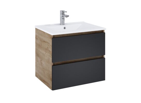 Szafka podumywalkowa Top czarno-brązowa 53 x 60 cm Elita