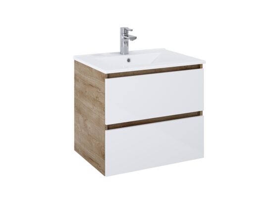 Szafka podumywalkowa Top biało-brązowa 53 x 60 cm Elita