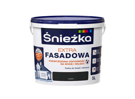 Farba fasadowa Extra czarny 5 l Śnieżka