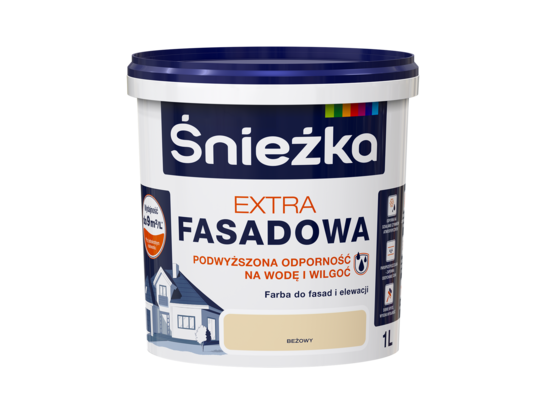 Farba fasadowa Extra beżowy 1 l Śnieżka