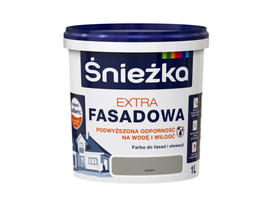 Farba fasadowa Extra szary 1 l Śnieżka