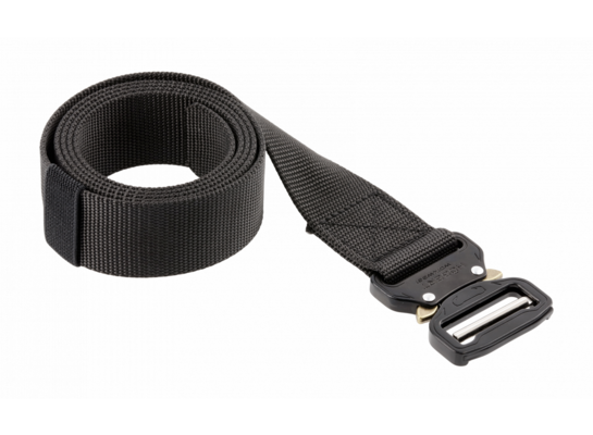 Pasek taktyczny z klamrą metalową TAKTISCH czarny uni 130 cm