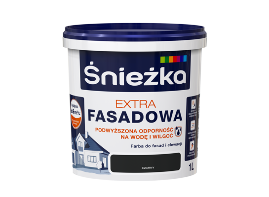 Farba fasadowa Extra czarny 1 l Śnieżka