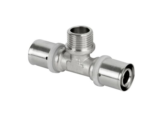 Trójnik Pex zaprasowany 16 x 1/2 x 16 gwint zewnętrzny