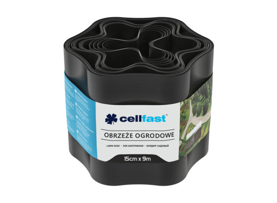Obrzeże ogrodowe 15 cm x 9 m czarne Cellfast