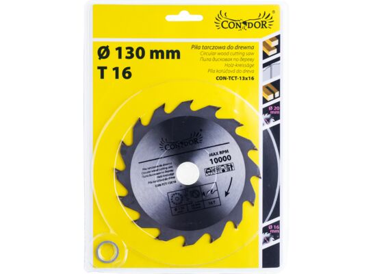 Piła tarczowa do drewna 130 mm x 16 T Condor