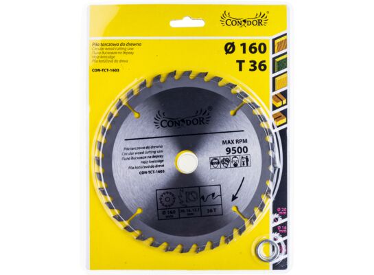 Piła tarczowa do drewna 160 mm x 36 T Condor