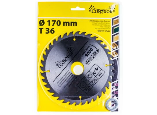 Piła tarczowa do drewna 170 mm x 36 T Condor