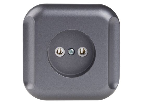 Gniazdo pojedyncze 2p 16A, 250V TOPAZ antracyt