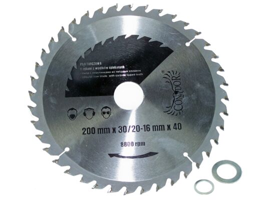 Piła tarczowa do drewna 200 mm x 40 T Condor