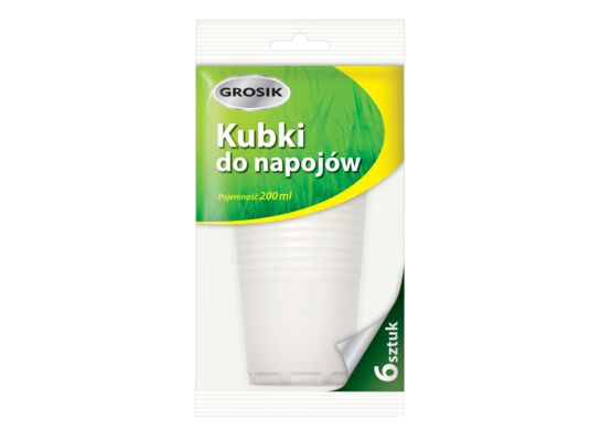 Kubki 200 ml 6 sztuk Grosik