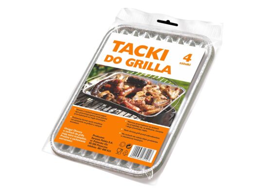 Tacka do grilla mala 4 sztuki Grosik