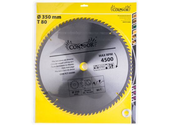 Piła tarczowa do drewna 350 mm x 80 T Condor