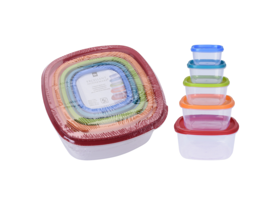 Zestaw pojemników Excellent Houseware 5 sztuk