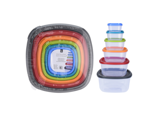 Zestaw pojemników Excellent Houseware 6 sztuk