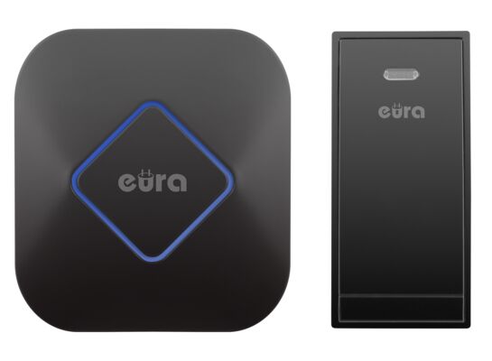 Dzwonek bezprzewodowy "EURA" WDP-83H2 "JAZZ" bezbateryjny, przycisk (kinetyczny), czarny
