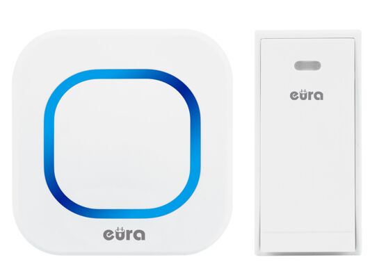 Dzwonek bezprzewodowy "EURA" WDP-80H2 "FOLK" bezbateryjny, przycisk (kinetyczny)