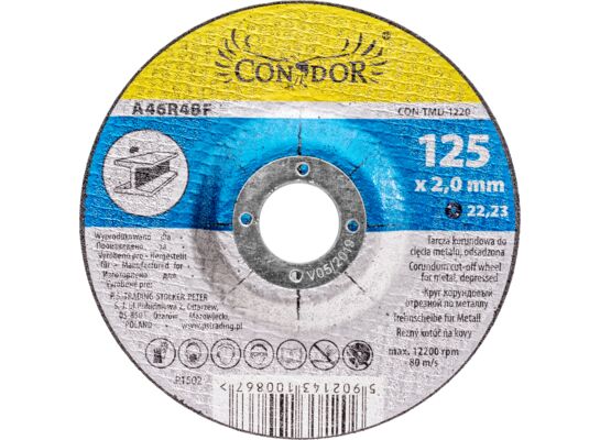 Tarcza korundowa do cięcia metalu 125 x 3 mm Condor