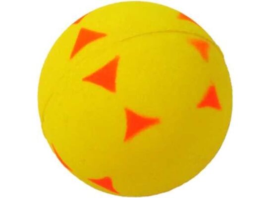 Piłka 57 mm trójkąty żółta