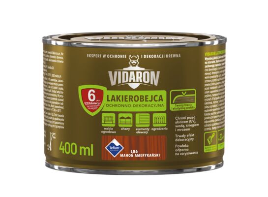 Lakierobejca Ochronno-Dekoracyjna Mahoń Amerykański L06 0,4 l VIDARON
