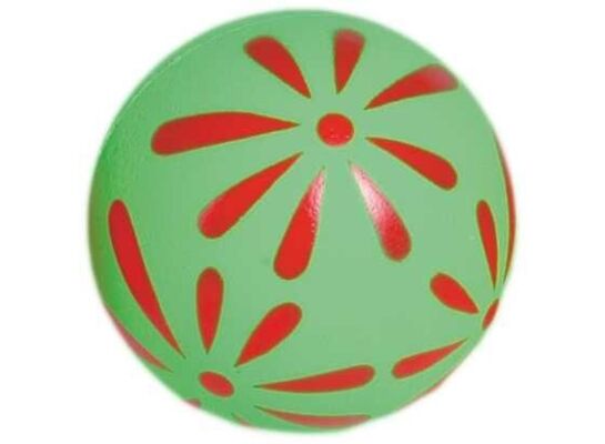 Piłka 57 mm kwiatki zielona