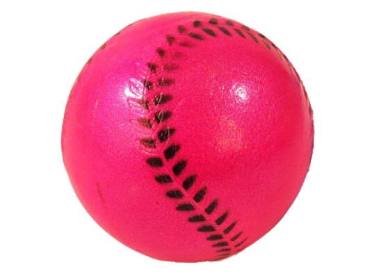 Piłka 90 mm baseball różowa brokat Z783