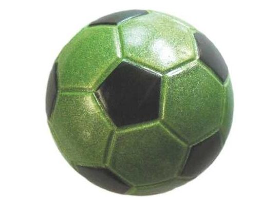 Piłka 40 mm football zielona brokat