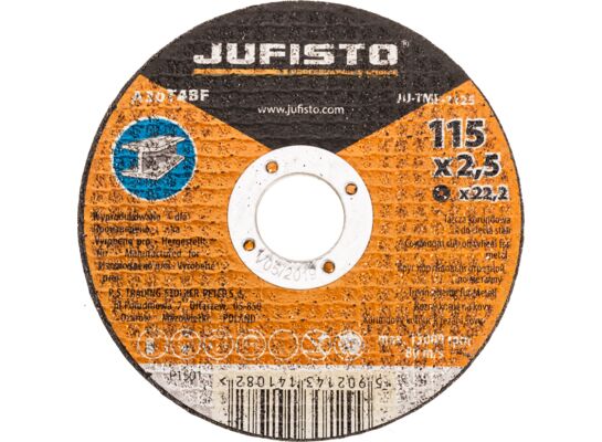 Tarcza do cięcia 115 x 2,5 x 22,2 mm stal Jufisto