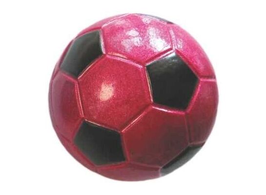 Piłka 40 mm football różowa brokat