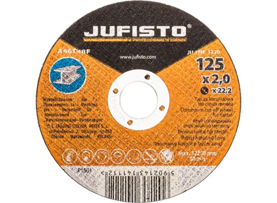 Tarcza do cięcia 125 x 2 x 22,2 mm stal Jufisto