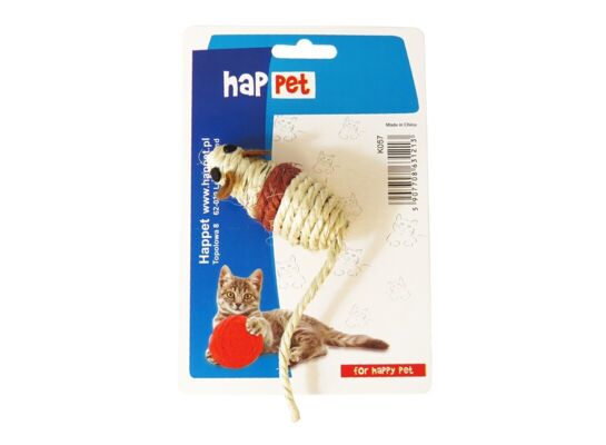 Myszka sizal 4,5 cm brązowa K058