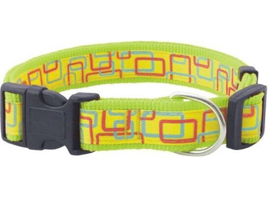 Obroża NT kwadraty zielona 2,5 cm SD24