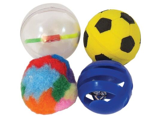 Piłki mix 4 cm, zestaw 4 sztuki K088
