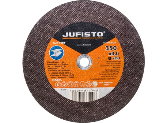 Tarcza korundowa do cięcia metalu 350 x 3 x 25,4 mm Jufisto