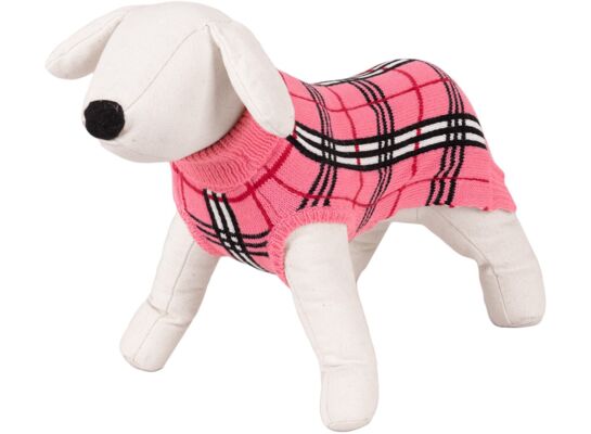 Sweterek różowy krata L 35 cm 470L