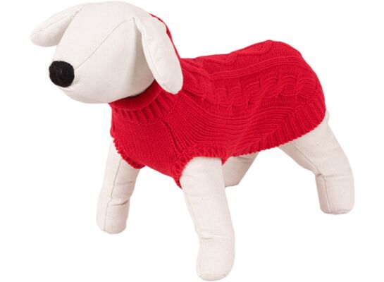 Sweterek czerwony warkocze M 30 cm 510M