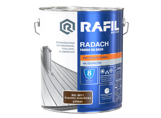 Farba na dach Radach brąz orzech 10 l